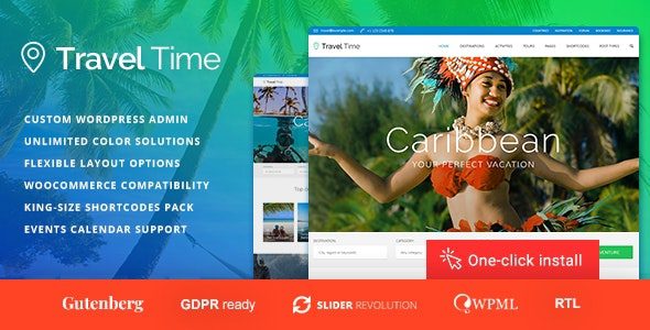 Travel Time download theme wordpress